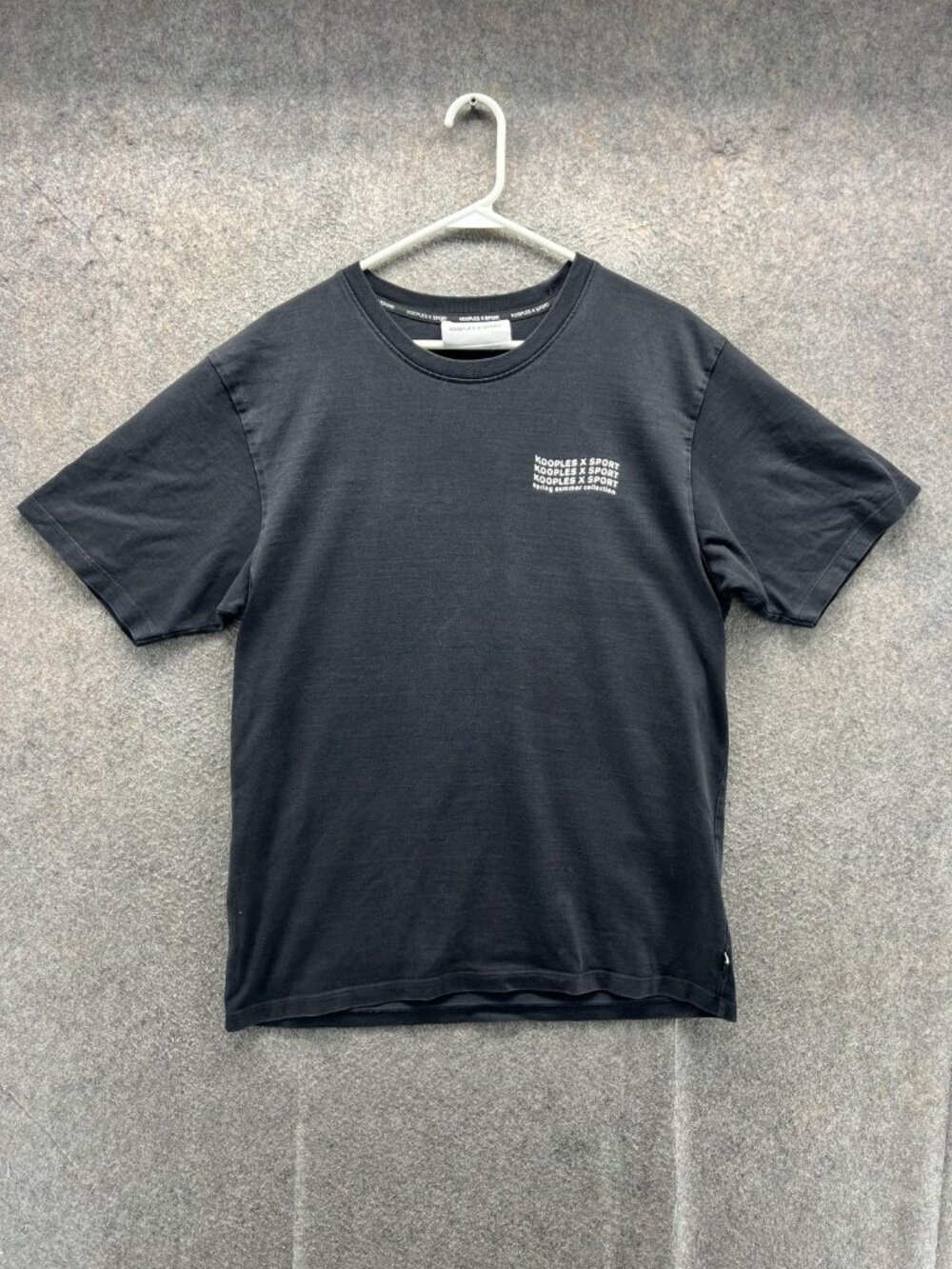 The Kooples Shirt Mens Large Black Kooples X Sport Logo Tee Organic Cotton